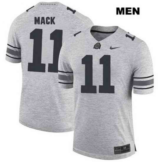Austin Mack Nike Stitched Ohio State Buckeyes Authentic Mens  11 Gray College Football Jersey Jersey